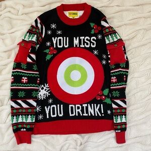 NWOT Tipsy Elves ugly Christmas sweater drinking game